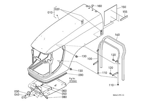 3N640-97333 Kubota KIT BONNET