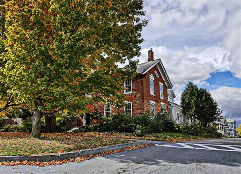 Brick House In The Autumn Free Stock Photo - Public Domain Pictures