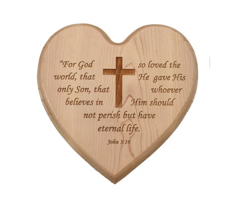 Bible Verse Custom Hardwood Heart Plaque - Whitetail Woodcrafters