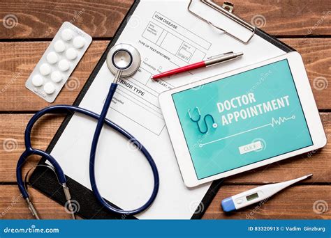 Concept Of Appointment To Doctor Online Top View Royalty-Free Stock Photo | CartoonDealer.com ...