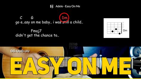 Easy On Me - Adele Easy Guitar Chords and Lyrics - YouTube