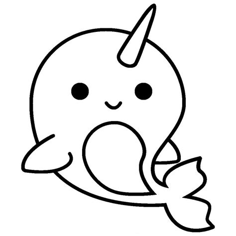 Narwhal Coloring Pages - Best Coloring Pages For Kids | Whale coloring pages, Cute coloring ...