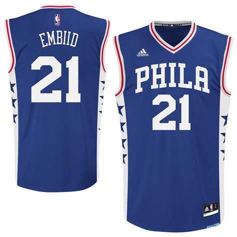 Men's Philadelphia 76ers Joel Embiid adidas Royal Replica Jersey