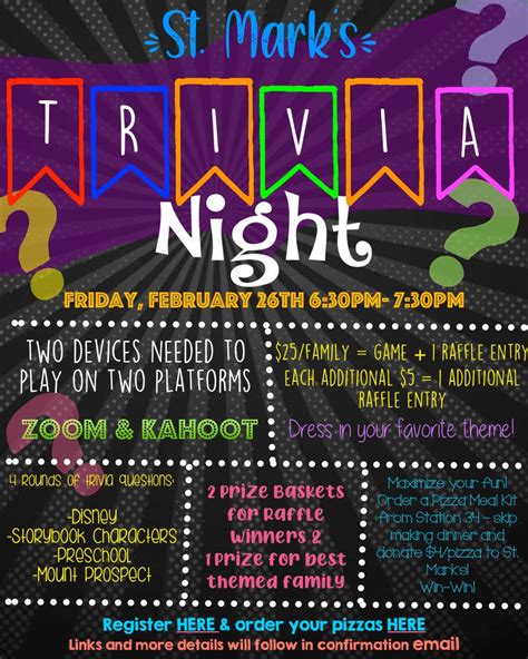 St. Mark's Trivia Night - St. Mark Preschool