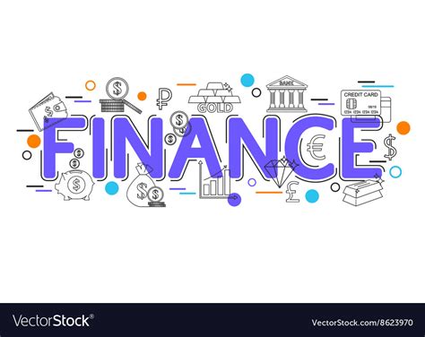 Finance background with icons and elements Vector Image