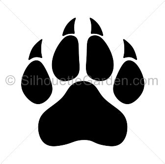 Panther Paw Print Silhouette