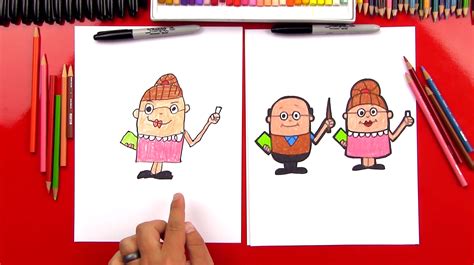 How To Draw A Cartoon Teacher - Art For Kids Hub