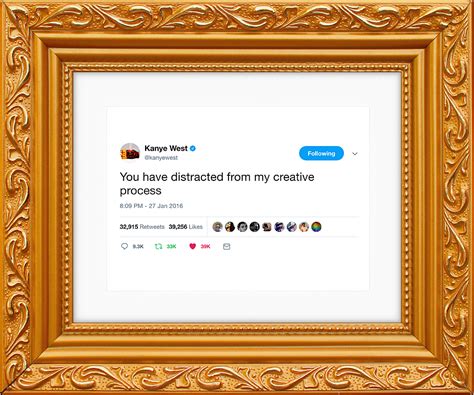 someone is selling framed Kanye West tweets