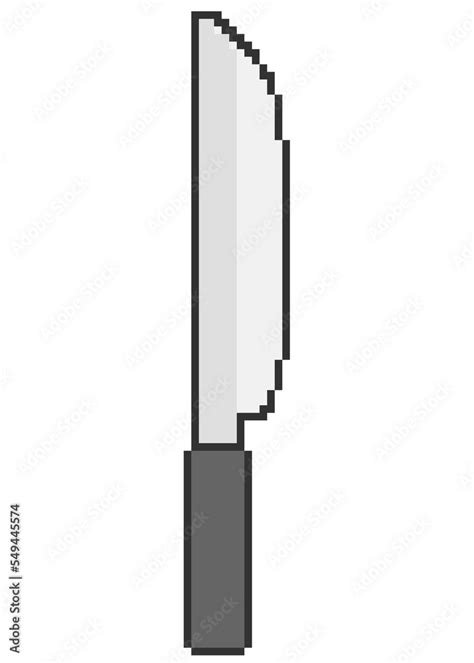 Clip art of pixel art knife Stock Illustration | Adobe Stock