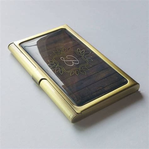 Monogram Business Card Holder Custom Gifts for Men Business