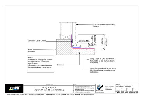 Apron Upstand behind Cladding 080 | Waterproofing & Roofing Systems