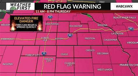 NWS: Red Flag Warning Thursday for extreme fire risk conditions; RFD ...