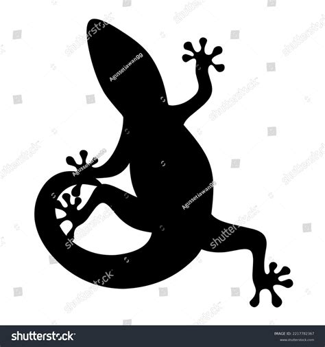 Lizard Vector Silhouette On White Background Stock Vector (Royalty Free) 2217782367 | Shutterstock