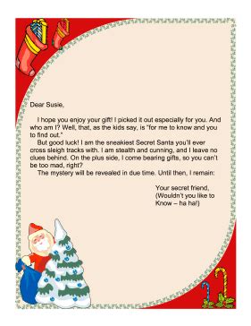 Secret Santa Letter