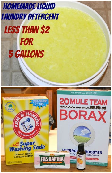 Homemade Liquid Laundry Detergent, Less than $2 for 5 Gallons!