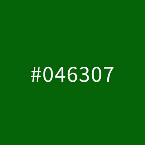 Emerald Green Color Code is #046307