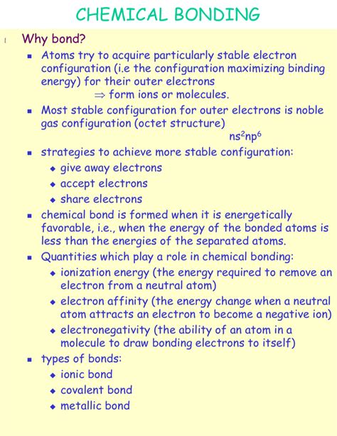 chemical bonds