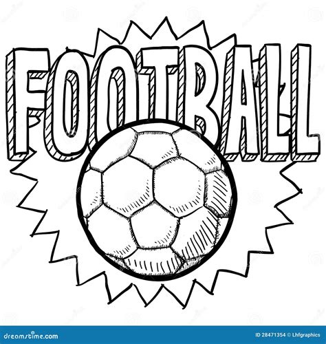 Football soccer sketch stock vector. Illustration of championship - 28471354