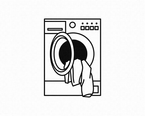 washing machine SVG, laundry PNG, DXF, clipart, EPS, vector cut file By ...