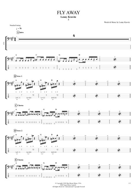 Fly Away Tab by Lenny Kravitz (Guitar Pro) - Full Score | mySongBook