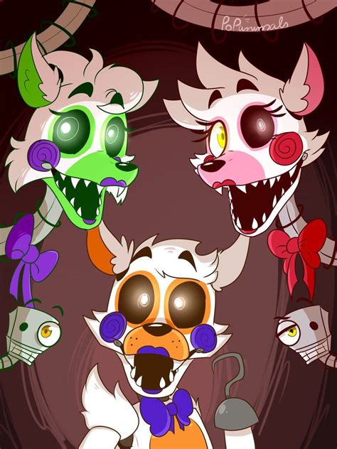 Mangle, Tangle....And lolbit by PopAnimals on DeviantArt | Anime fnaf, Fnaf drawings, Fnaf ...