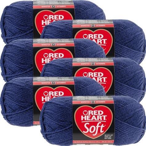 Red Heart Soft Yarn-Navy, Multipack Of 6 - Walmart.com - Walmart.com