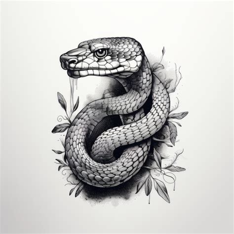 Premium AI Image | Visceral Serpent Intricate Black and Grey Snake ...