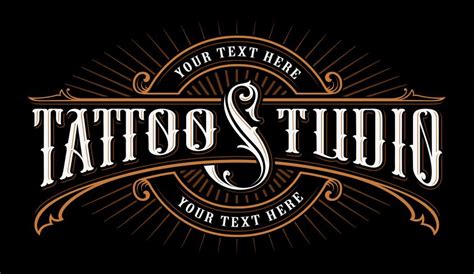 Vintage lettering of tattoo studio. 539113 Vector Art at Vecteezy