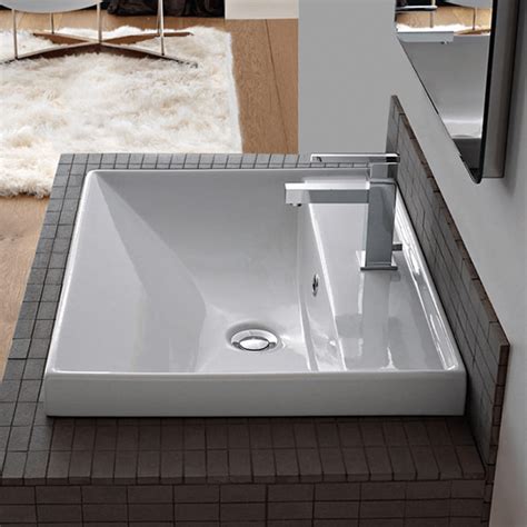 Drop In White Bathroom Sink – Rispa