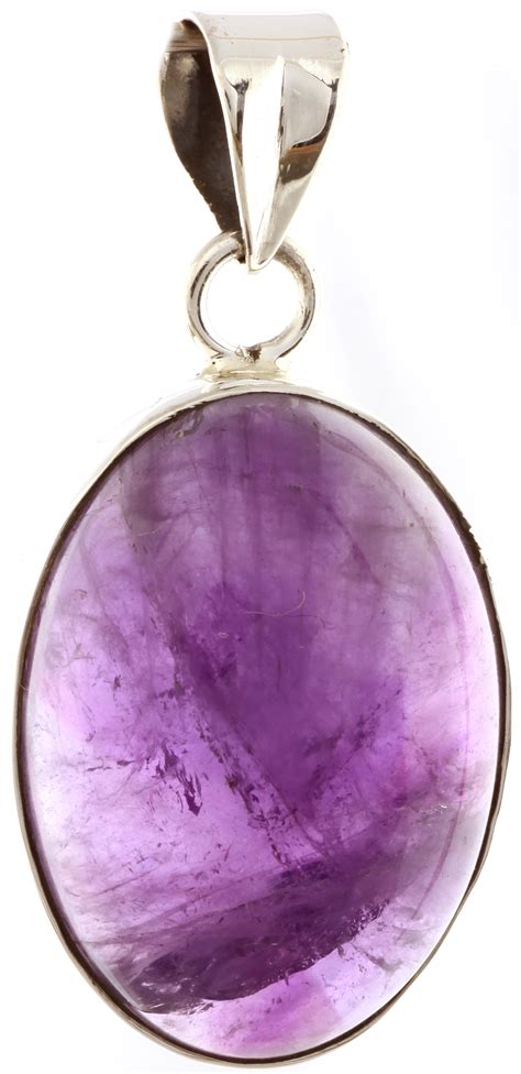 Amethyst Oval Pendant | Exotic India Art