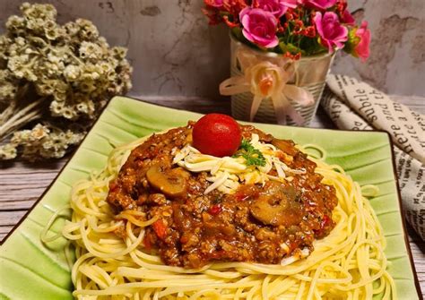 Resep Spaghetti Bolognese Mushrooms, Lezat | Resep Makanan enak tapi simple