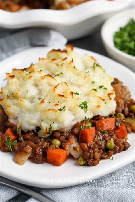 Easy Lentil Shepherd's Pie (vegetarian) - Spend With Pennies