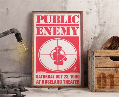 Public Enemy Poster, Hip Hop Poster, Public Enemy Concert Poster. Rap ...