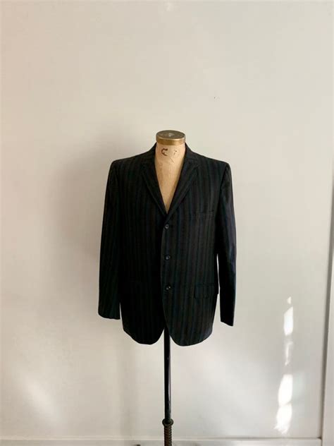 Ken Scott vintage 1960s shadow stripe blazer-size 42 - Gem