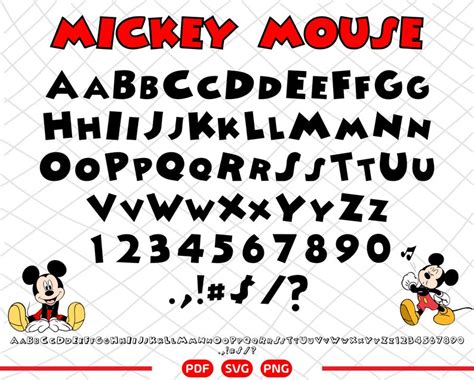 Mickey Mouse Alphabet Font Svg Mickey Mouse Letters Svg Etsy Images | Images and Photos finder