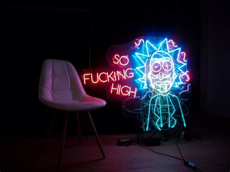 Exclusive Neon sign Rick and Morty | Etsy