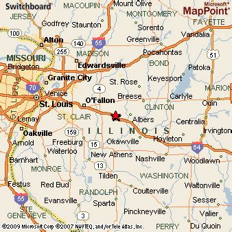 New Baden, Illinois Area Map & More