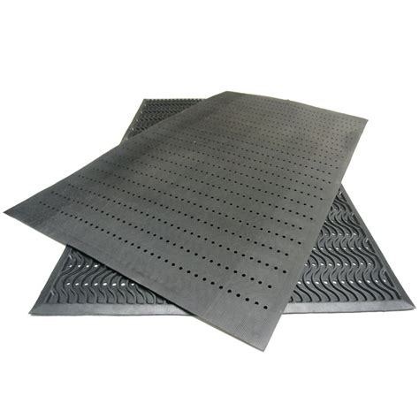 Rubber-Cal "Ultra-Scraper" Outdoor Rubber Commercial Entrance Mats - 3 ft x 5 ft - Black ...