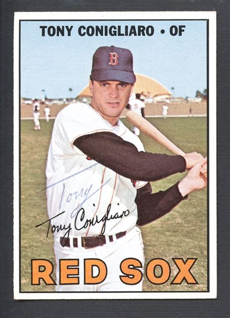 Lot Detail - 1967 Topps #280 Tony Conigliaro Autographed Card