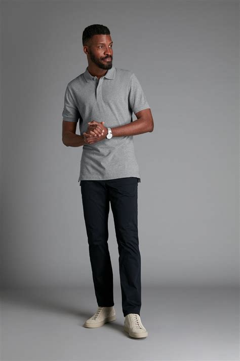 Gray Marl Piqué Polo - Custom Fit Men's Polo Shirt - SPOKE - SPOKE ...