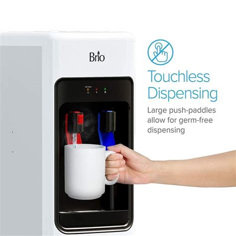 Brio 300 Series Slimline Self-Cleaning UV Bottleless Water Cooler Dispenser - with 3-Stage Water ...