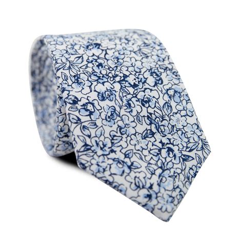 DAZI - Powder - Floral Skinny Tie