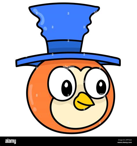 owl head emoticon wearing hat, doodle icon image kawaii Stock Vector Image & Art - Alamy