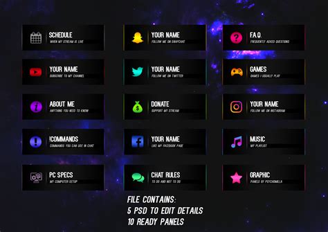 Twitch Panels - Free Download by Psychomilla on DeviantArt