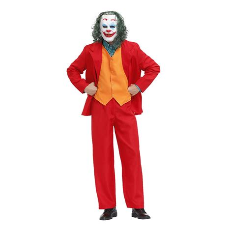 Men's Deluxe Joker Movie Suit Adult Halloween Cosplay Costume Complete ...