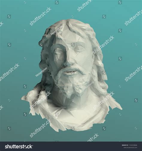 Jesus Head Vector 3D Rendering - Royalty Free Stock Vector 1132529846 - Avopix.com
