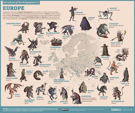 Mapped: What the Boogeyman Looks Like Across the Globe - Vivid Maps