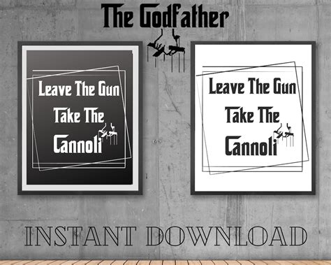 The Godfather Movie Film Quotes Downloadable Prints Leave the - Etsy