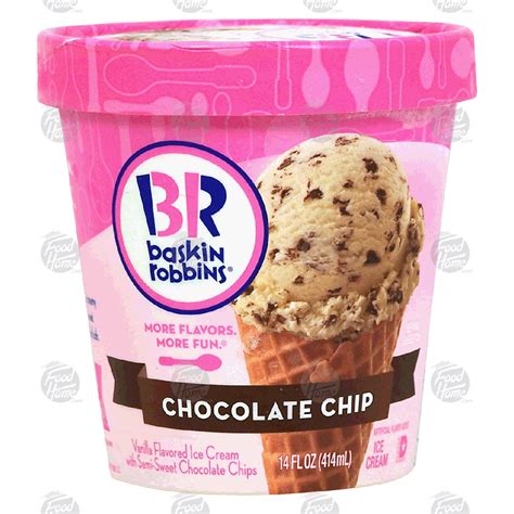 Baskin 31 Robbins chocolate chip in vanilla ice cream 14-fl oz