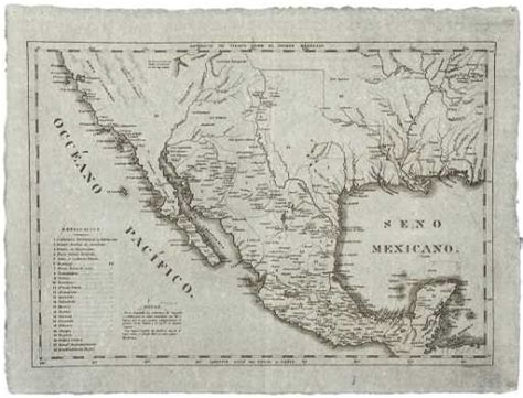 Map of Mexico 1820